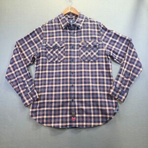 Rocawear Classic Men's Multicolor Plaid Button Up Flannel Size Large‎